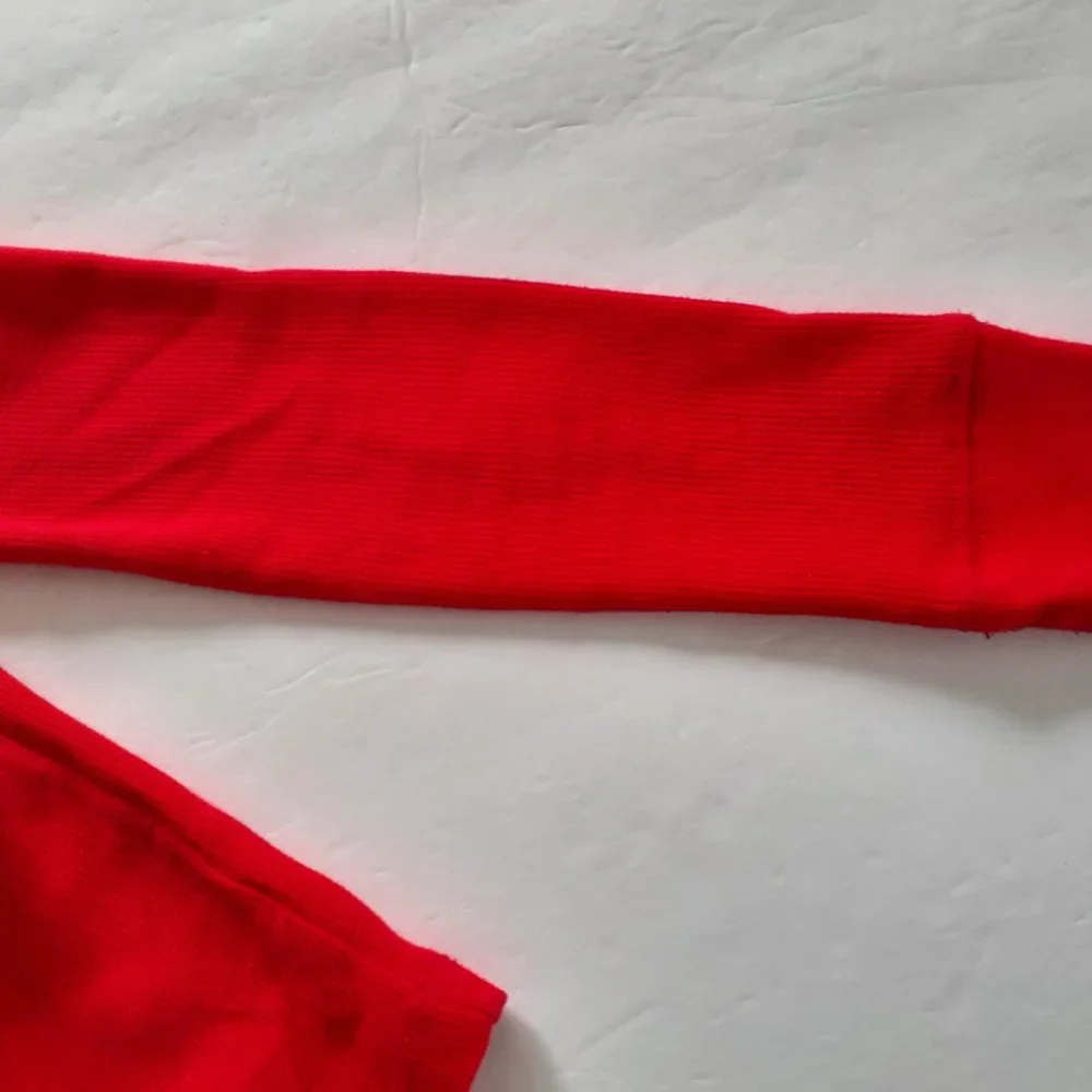 Jumping Beans Boys T-Shirt Mickey Mouse Red Long Sleeve Waffle Thermal Size 8